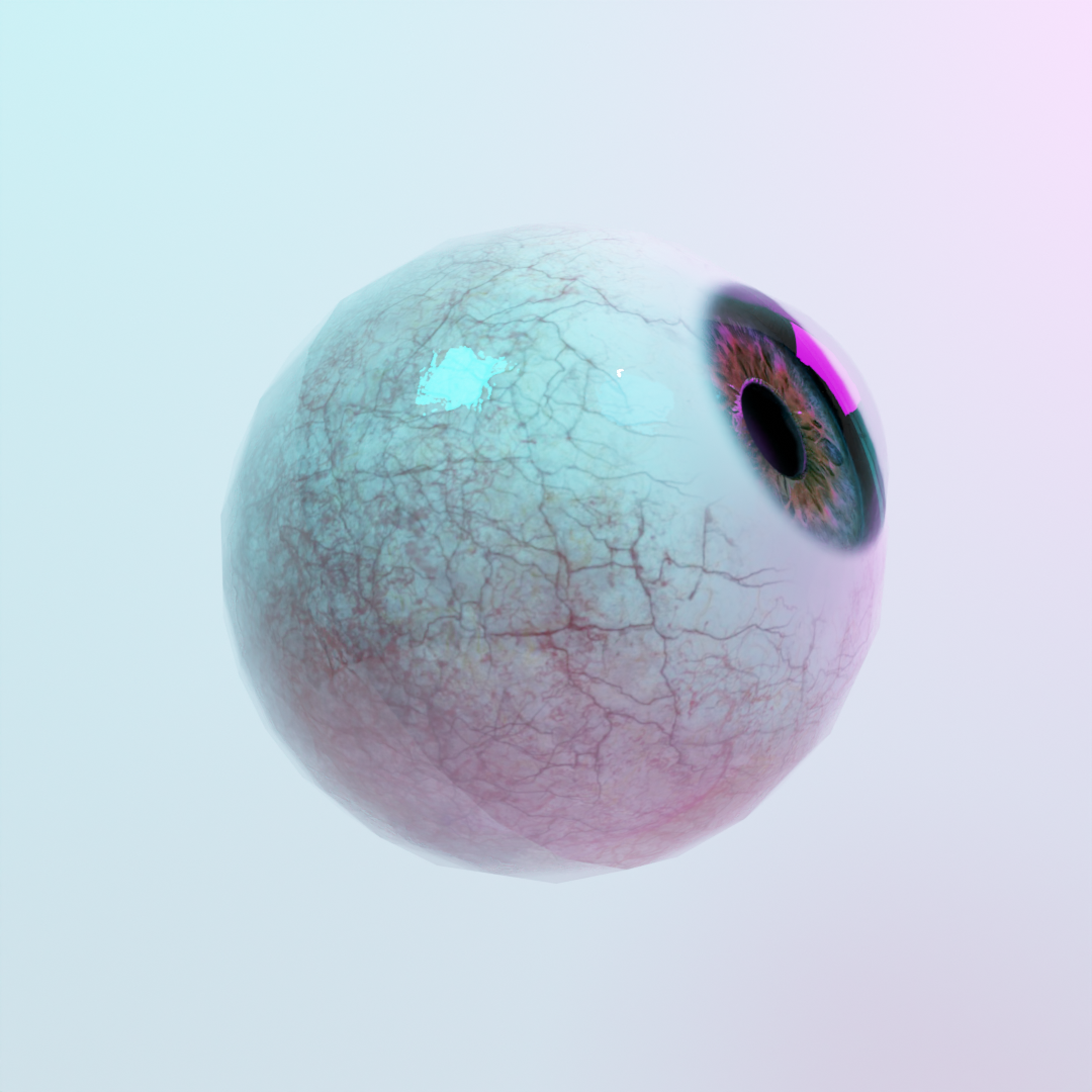 Cyberpunk eyeball render
